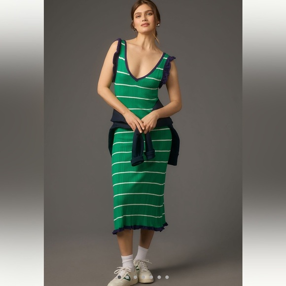 Daily Practice Green Rosie Midi sweater dress from Anthropologie size small NWT - Picture 1 of 10